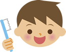 子どもと歯磨きの画像